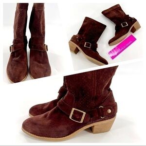 CHINESE LAUNDRY TEE JAI Brown Suede Leather Boots size 7.5 M